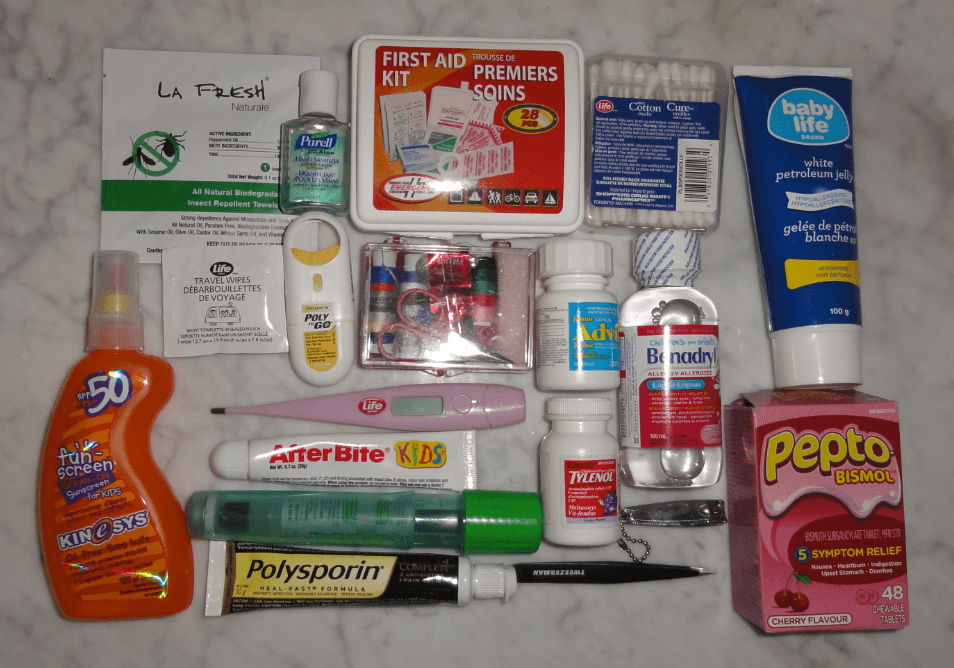 emergency family travel medical kit for toddlers and kids