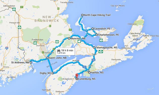 maritimes trip itinerary