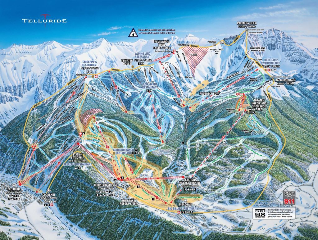 Telluride Ski Map