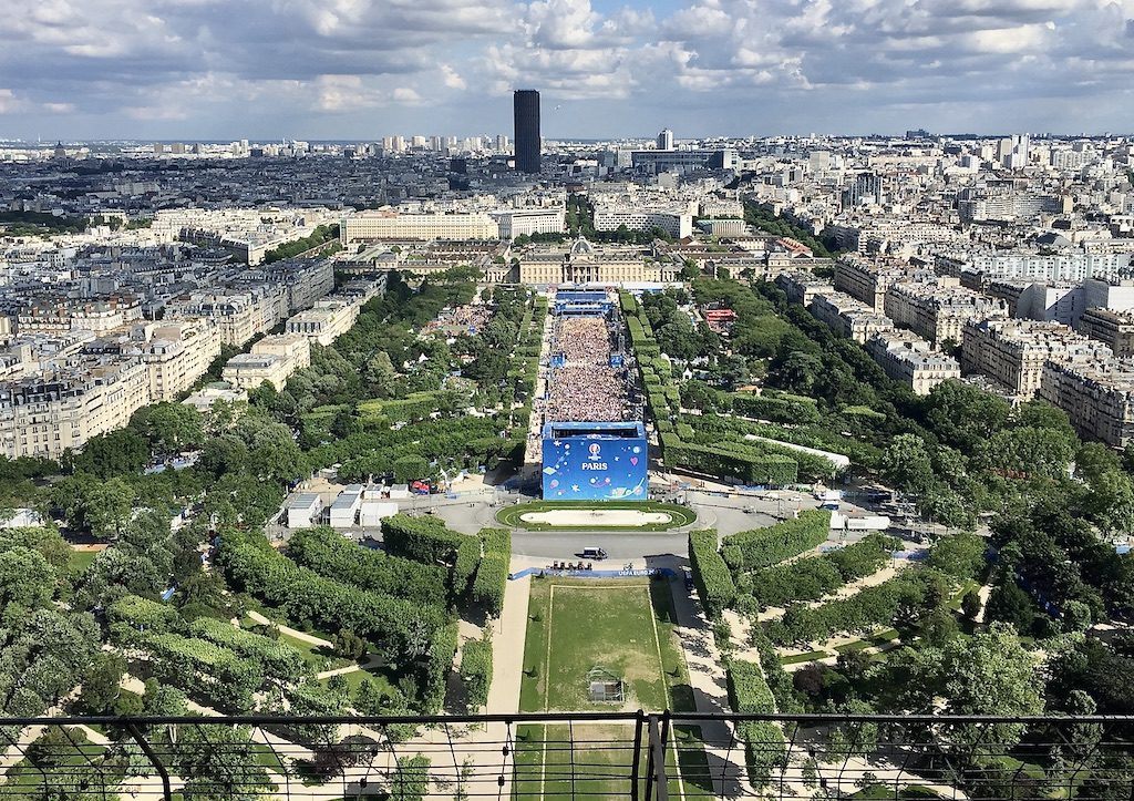 View of the Champs de Mars from the Eiffel Tower
