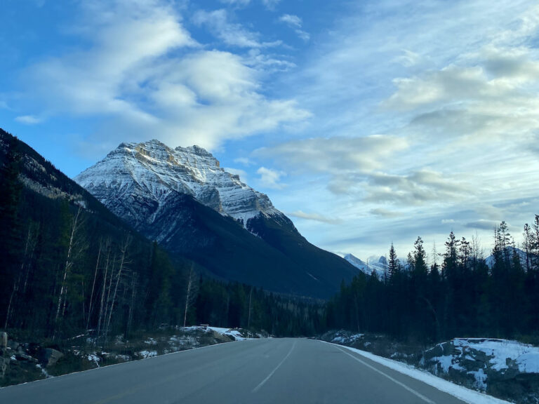 road trip from vancouver to banff in winter